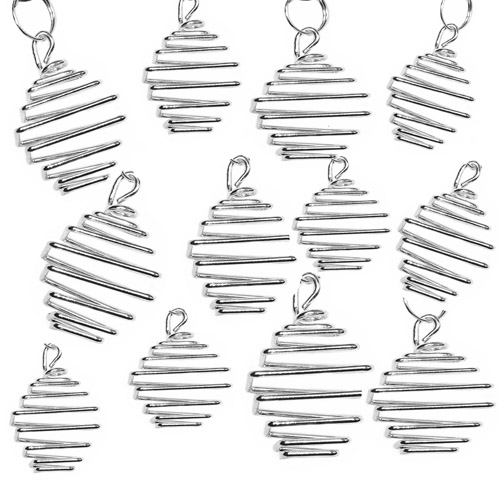 Silver Square Treasure Spirals 100 pieces