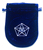 Blue Velvet Triple Pentagram Tarot Bag