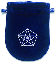 Blue Velvet Triple Pentagram Tarot Bag