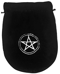 Black Velvet Pentagram Tarot Bag