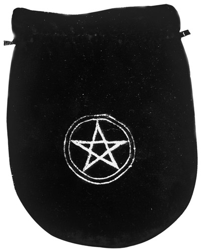 Black Velvet Pentagram Tarot Bag