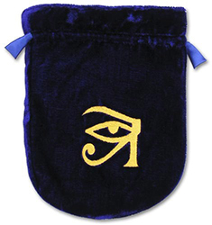 Blue Velvet Eye of Horus Tarot Bag