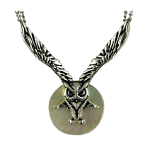 Lammas Moon Owl for Inner Vision - Witches Familiars Pendants