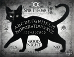 Black Cat Witches Spirit Board Canvas Print by Alchemy Gothic of England