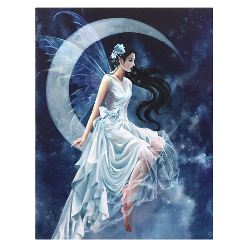Frost Moon Fairy Canvas Art Print by Nene Thomas