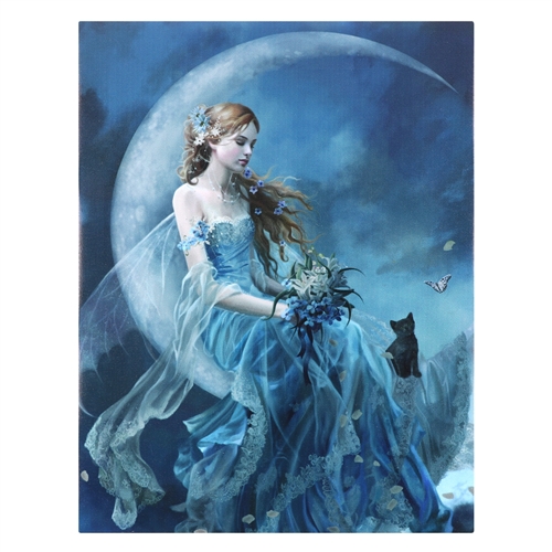 Wind Moon Fairy Canvas Art Print by Nene Thomas
