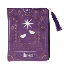 The Star Purple Velvet Zippered Tarot Card Bag