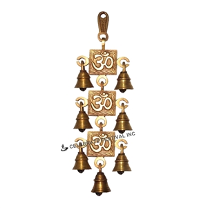 Decorative OM Bronze 3 Steps Hanging Bell - made available by Celebrate Festival Inc