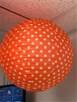 Paper Round Kandeel- Orange_White - made available by Celebrate Festival Inc