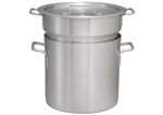 Aluminum Double Boiler with Cover by Winco
