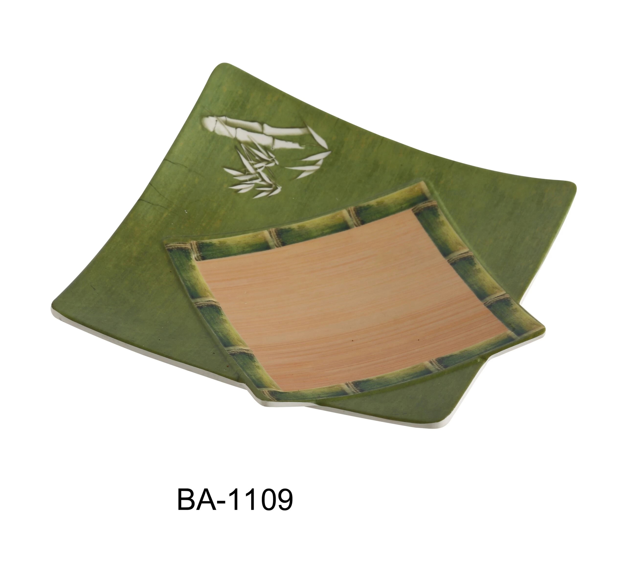 Yanco BA-1109 Bamboo Style 9" Square Plate