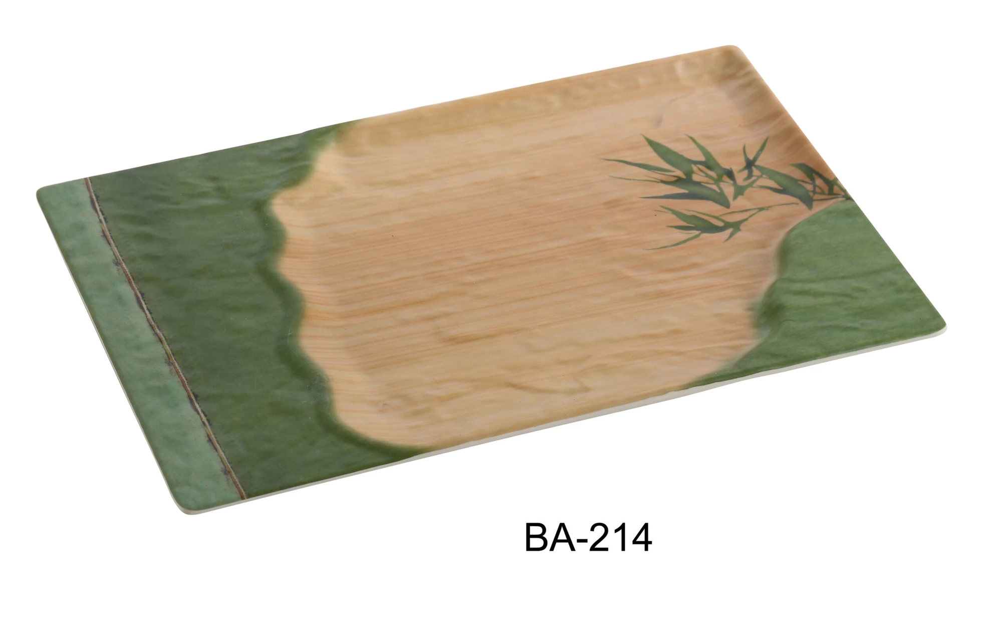 Yanco BA-214 Bamboo Style 14" X 8 1/2" Rectangular Plate
