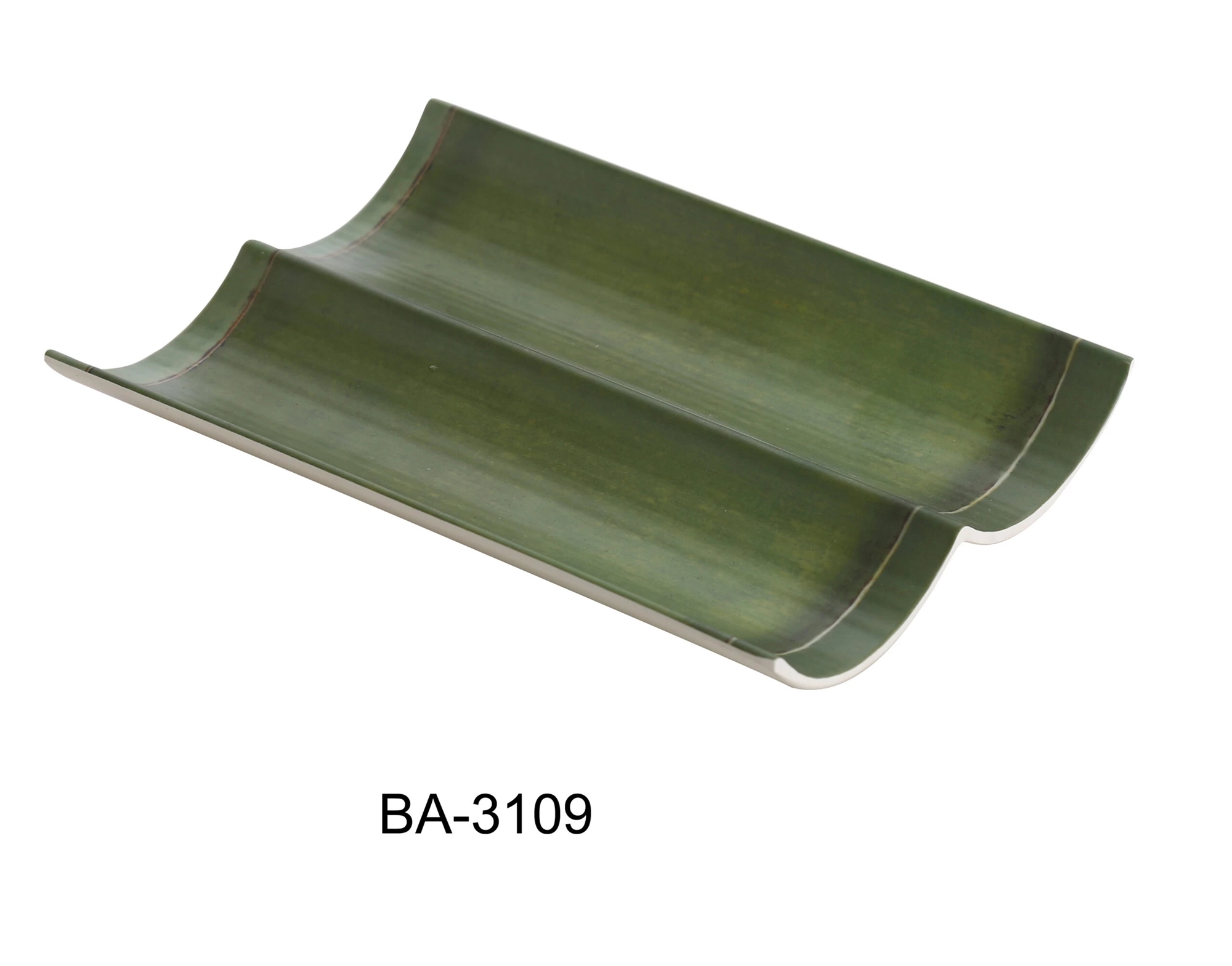 Yanco BA-3109 Bamboo Style 8.5â€³ X 6â€³ Divided Plate