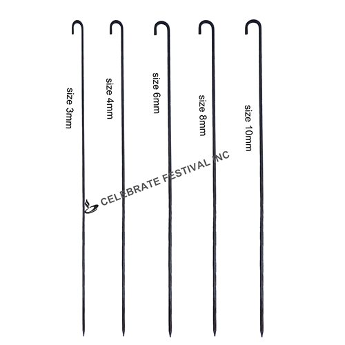 Mild Steel BBQ Skewers - Rectangle/ Square  - By Celebrate Festival Inc