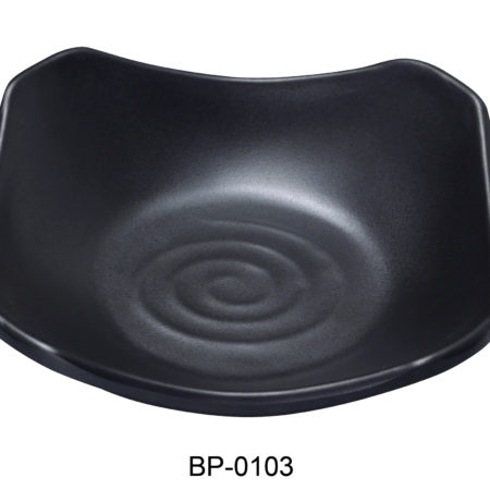 Yanco BP-0103 Black pearl-1 New Square Dish - made available by Celebrate Festival Inc