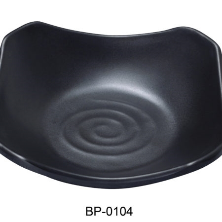 Yanco BP-0104 Black pearl-1 New Square Dish - made available by Celebrate Festival Inc