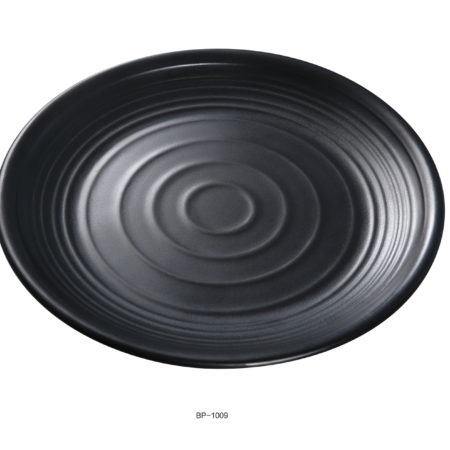 Yanco BP-1009 Black Pearl-1 Round Plate, 9" Diameter, Melamine, Black Color with Matting Finish, Pack of 24 - made available by Celebrate Festival Inc