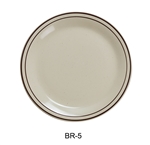 Yanco BR-5 Brown Speckled 5.5" Plate - by Celebrate Festival Inc