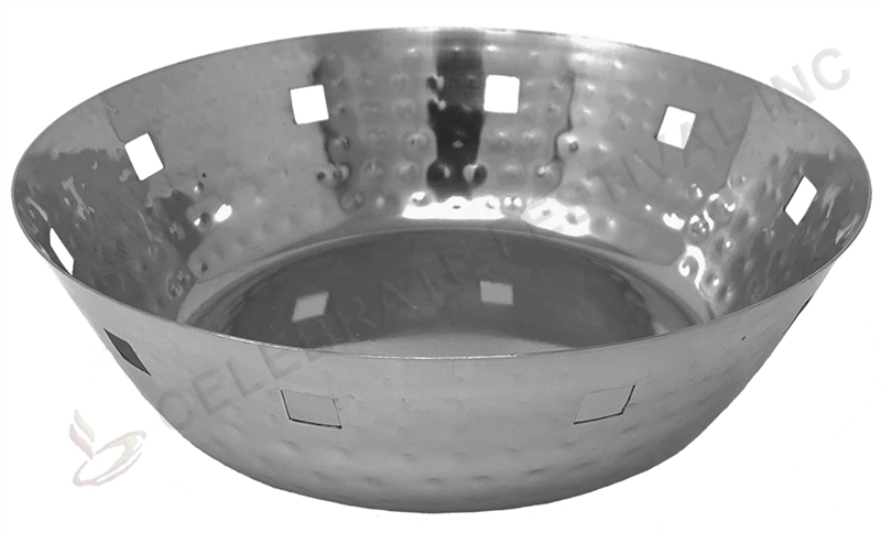 Stainless Steel Bread Basket Hammered- Small - By Celebrate festival Inc