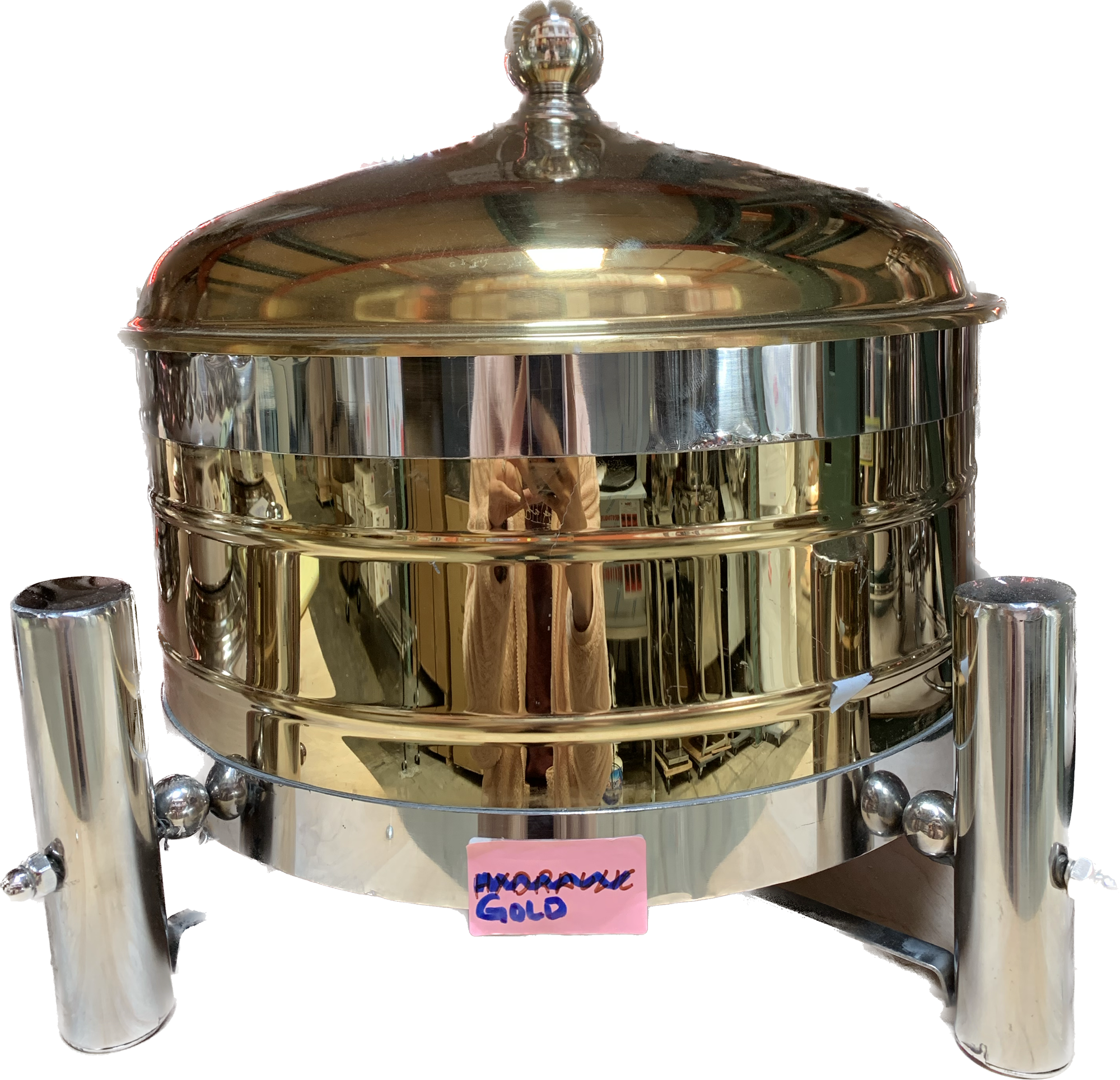 Stainless Steel Mirror Gold Heavy Chafing Dish 8ltrs- By Celebrate Festival Inc