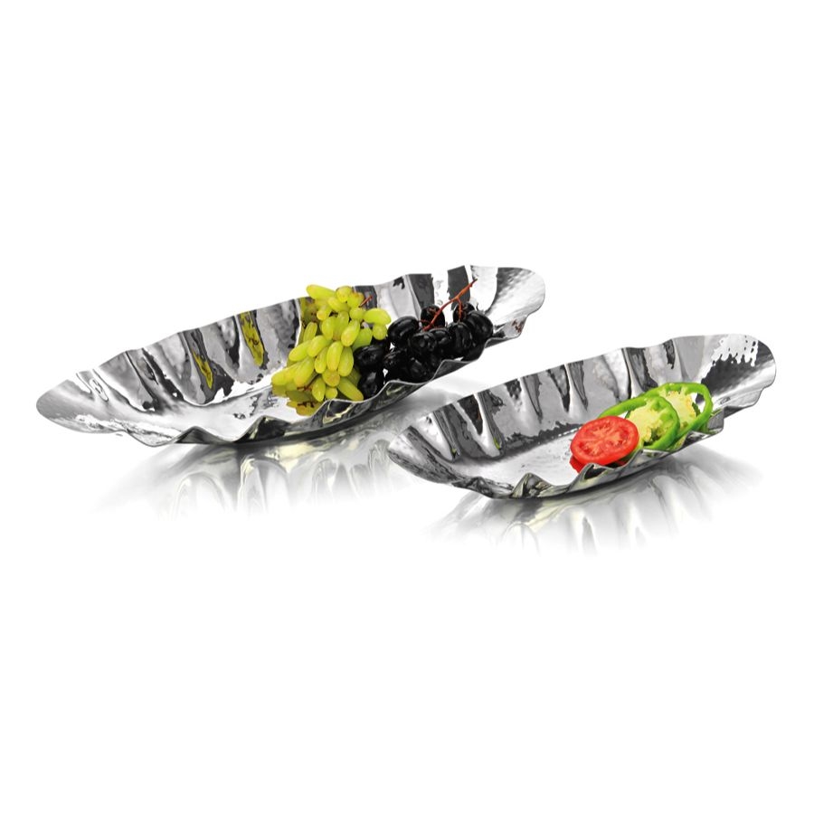DISPLAY PLATTER - OVAL STAINLESS STEEL by celebratefestival.inc