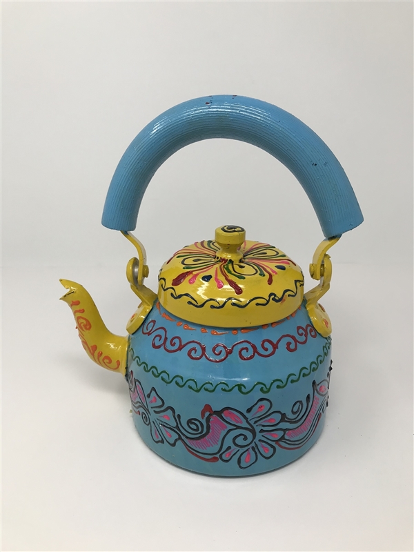 Tea kettle - Beautifully Hand Painted with traditional Rajasthani/ Mughal art - by Celebrate Festival Inc