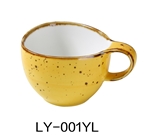 Yanco LY-001YL Lyon Yellow Collection 4" Coffee/Tea Cup - by Celebrate Festival Inc