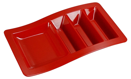 Yanco ME-1765 Mexico Stackable Taco Plate, 14 3/4" X 8 3/4" X 1 3/4", Melamine, Red Color with Black Speckle, Pack of 12 ( 1 Dz )