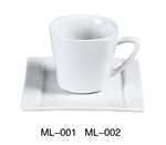 Yanco ML-001, 3" Square Coffee/Tea Cup 7 Oz - by Celebrate Festival Inc