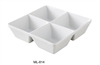 Yanco ML-814 7" Four Divided Square Bowl - by Celebrate Festival Inc
