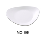 Yanco MO-106 Moderne 6" Triangle Plate, White, Melamine - by Celebrate Festival Inc