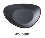 Yanco MO-106BK Moderne 6" Triangle Plate, Black, Melamine - by Celebrate Festival Inc