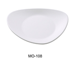 Yanco MO-108 Moderne 8" Triangle Plate, White, Melamine - by Celebrate Festival Inc