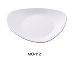 Yanco MO-112 Moderne 12" Triangle Plate, White, Melamine - by Celebrate Festival Inc