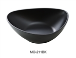 Yanco MO-211BK Moderne 11" Deep Triangle/Pasta Plate, 60 OZ, Black, Melamine - by Celebrate Festival Inc