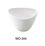 Yanco MO-304 Moderne 4" Triangle Bowl 8 OZ, White, Melamine - by Celebrate Festival Inc