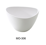 Yanco MO-306 Moderne 5.5" Triangle Bowl 16 OZ, White, Melamine - by Celebrate Festival Inc