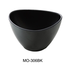 Yanco MO-306BK Moderne 5.5" Triangle Bowl 16 OZ, Black, Melamine - by Celebrate Festival Inc