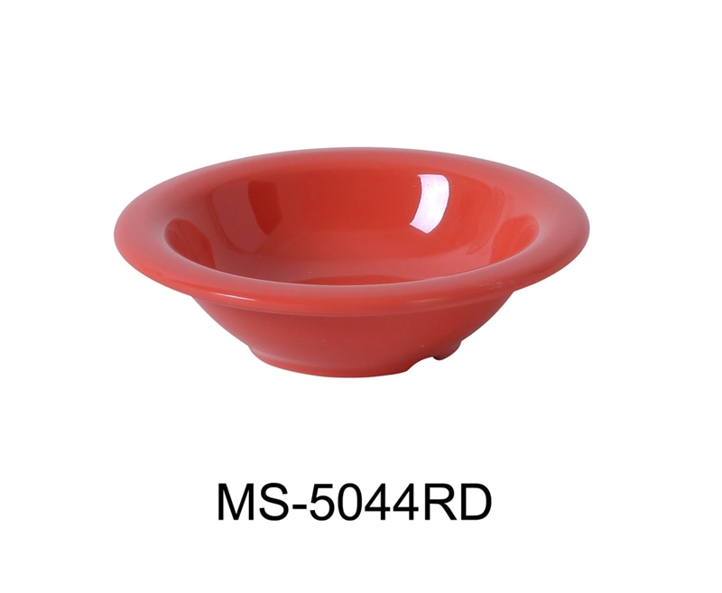 Yanco MS-5044RD Mile Stone Salad Bowl, 4.5 OZ Capacity, 0.75" Height, 4.75" Diameter, Melamine, Orange Red - by Celebrate Festival Inc