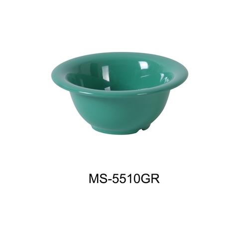 Yanco MS-5510GR Mile Stone Soup Bowl, 10 OZ Capacity, 2.25" Height, 5.5" Diameter, Melamine, Green - by Celebrate Festival Inc