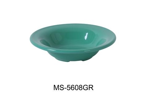 Yanco MS-5608GR Mile Stone Salad Bowl, 8 OZ Capacity, 1.5" Height, 6.25" Diameter, Melamine, Green - by Celebrate Festival Inc