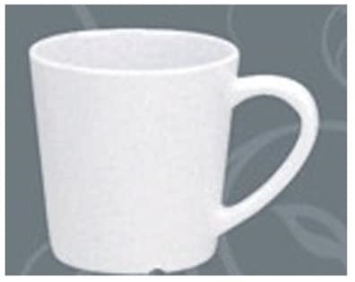 Yanco MS-9018WT Mile Stone Coffee/Tea Mug/Cup, 7 OZ Capacity, 3" Height, 3" Diameter, Melamine, White - by Celebrate Festival Inc