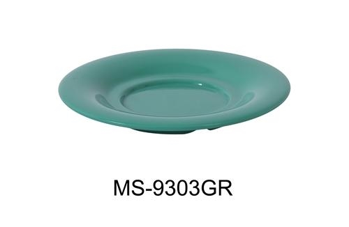 Yanco MS-9303GR Mile Stone Saucer for Model MS-303/313/5044/9018, 5.5" Diameter, Melamine, Green - by Celebrate Festival Inc