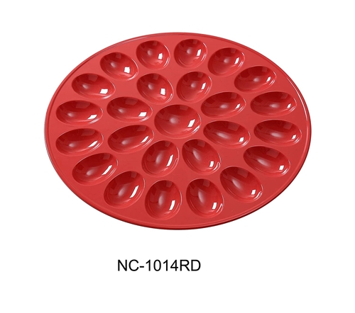 Yanco NC-1014RD Accessaries 12.5" EGG HOLDER, Holds 24 Eggs, Melamine, Red Color, Pack of 12,( 1 Dz )