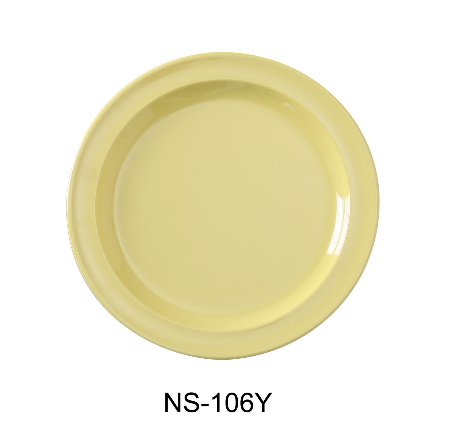 Yanco NS-106Y Nessico Round Plate, 6.5" Diameter, Melamine, Yellow Color - by Celebrate Festival Inc