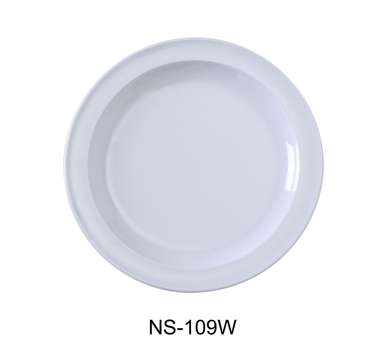 Yanco NS-109W Nessico Round Dinner Plate, 9" Diameter, Melamine, White Color - by Celebrate Festival Inc