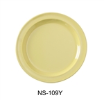 Yanco NS-109Y Nessico Round Dinner Plate, 9" Diameter, Melamine, Yellow Color - by Celebrate Festival Inc