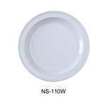 Yanco NS-110W Nessico Round Dinner Plate, Melamine, White Color - by Celebrate Festival Inc