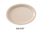 Yanco NS-516T Nessico Oval Platter with Narrow Rim, Melamine, Tan Color - by Celebrate Festival Inc
