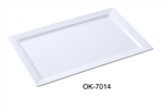 Yanco OK-7014 Osaka-2 Display Plate, Rectangular, Melamine, White Color by Celebrate Festival Inc
